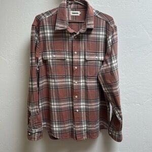 Taylor stitch men’s plaid flannel long sleeve button down shirt 42 large NWOT